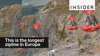 Longest And Fastest Zipline In Europe [upl. by Hardi]