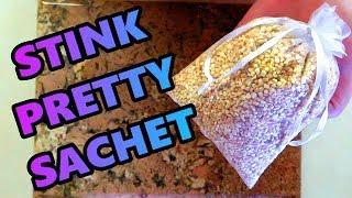 HOW TO MAKE STINK PRETTY SACHETS USING CORN COB CRUMBLES [upl. by Ricard]