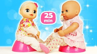 Baby Alive doll amp Baby Annabell doll videos for kids Pretend play amp baby dolls morning routine [upl. by Ettenig]