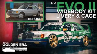 Running Out Of Time On Our 190E DTM Tribute  Widebody Cage amp Throwback Livery  Golden Era Ep4 [upl. by Zennas]