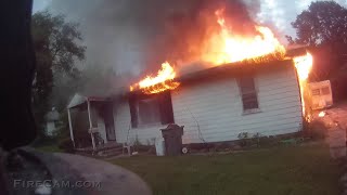 WELL Involved House Fire Aggressive Attack [upl. by Giacinta402]