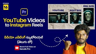 How to Post a YouTube Video on Instagram  STORY REEL in Premiere Pro 2024  Garuda Academy [upl. by Ahsinad]