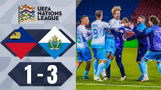 Gol di Lorenzo Lazzari  LiechtensteinSan Marino 13 Highlights  UEFA Nations League 2024 [upl. by Ardnnaed163]