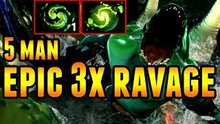 Epic 3x ravage Tidehunter Refresher 5 Man Team Wipe  ESL Genting Minor Dota 2 [upl. by Alicsirp161]