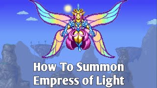 How to Summon Empress of Light  How to get Prismatic Lacewing  Terraria Mobile Indonesia [upl. by Joni]