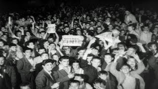 HD Stock Footage VJ Day Celebrations in Canada  End of WWII [upl. by Etterual]