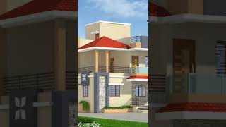 House Front Elevation Design ll Balcony sloping roof design [upl. by Inig495]