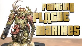 How to Paint Plague Marines  Warhammer 40k [upl. by Simdars]