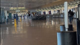 Walking Through the Downtown Anchorage Airport anchorage airport flight seattle [upl. by Kyre]