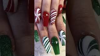 uñas navideñas nails artedeunas nailart uñas naildecoration unasdecoradas naildesign [upl. by Grizel269]