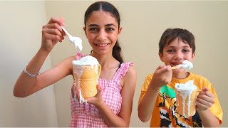 Los secretos del delicioso helado de Heidi y Zidane  Los niños juegan vendiendo helado [upl. by Lenhard344]