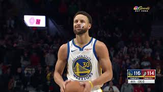 CRAZY ENDING  Final 2 Minutes  Warriors vs Blazers🔥 [upl. by Riva]