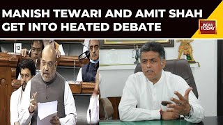 Heated Debate Between Manish Tewari And Amit Shah Over Jammu And Kashmir Reorganization Bill 2023 [upl. by Alina]