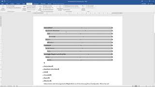Word Inhaltsverzeichnis formatieren  Tutorial bearbeiten einrücken Einzug Absatz 04 [upl. by Atteve]