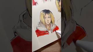 very demure very cutesy haikyuu kenma kenmakozume anime alcoholmarkers sketch sketchbook [upl. by Gnuhn575]