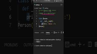 what is constructor  init in python  python constructor Hindi python shorts oops [upl. by Ambros]