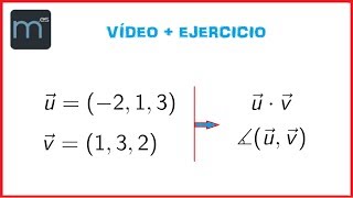 Producto escalar y ángulo entre vectores en el espacio [upl. by Cirilo]