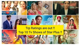 Star Plus Tv Shows Trp ratings are out  Top 10 Tv shows of Star Plus  Week 45  trpratings fyp [upl. by Venita307]