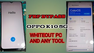 OPPO K10 5G FRP BYPASS 100 [upl. by Iramaj]