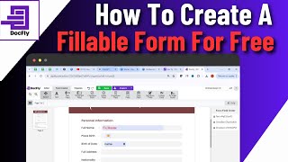 How To Create a Fillable PDF Form For FREE  Convert PDF to Fillable Form [upl. by Aneehsit]