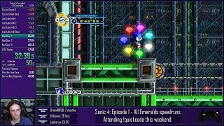 Sonic 4 Episode 1  All Emeralds speedrun in 4754 [upl. by Navinod]