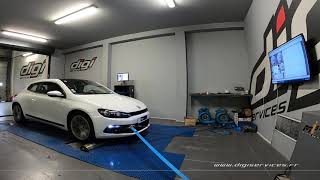 VW Scirocco 20 TSI 211cv DSG Reprogrammation Moteur FLEXFUEL  265cv Digiservices Paris 77 Dyno [upl. by Allemahs]