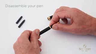 Scriveiner Fountain Pen  How to install a cartridge [upl. by Elleirbag]