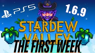 STARDEW VALLEY  THE FIRST WEEK w NEW UPDATE ON PS5 stardewvalley [upl. by Ecirtap681]