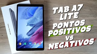 GALAXY TAB A7 LITE Pontos POSITIVOS e NEGATIVOS do Tablet [upl. by Sillad40]