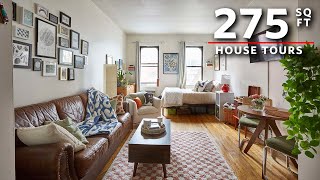 House Tours A 1800 275 SQ FT Studio in New York City [upl. by Derrek]