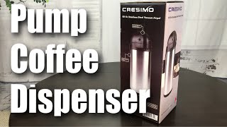 3L Stainless Steel Airpot Carafe Coffee Dispenser Review [upl. by Agn]