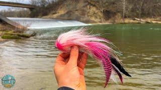 Fly Fishing for a True River Monster Musky Fishing [upl. by Lynad]