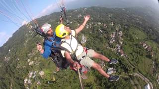 Paragliding fly like bird at Kalimpong on Delo Hill2015 [upl. by Drews602]