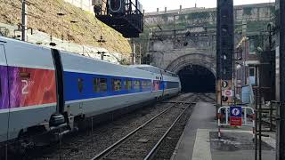 Départ du TGV 976 Le Havre Bourg Saint Maurice [upl. by Ayotol231]