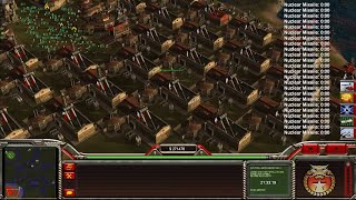 Command amp Conquer Generals Zero Hour  China Nuke 1 vs 7 Nuclear Bomb Full Power BigGameHunters [upl. by Jaynell]