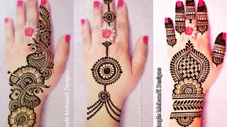 Simple arabic backhand mehndi design  easy mehndi design  mehndi designs  mehndi [upl. by Wein424]