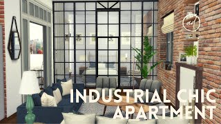 INDUSTRIAL CHIC APARTMENT  Sims 4  CC SPEED BUILD [upl. by Hornstein]