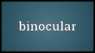 Binocular Meaning [upl. by Anomas537]