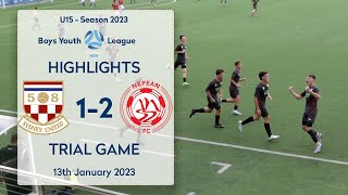 HIGHLIGHTS 13012023  Sydney United 12 Nepean  Trial Game [upl. by Groos]