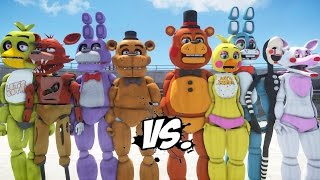 FIVE NIGHTS AT FREDDYS VS FIVE NIGHTS AT FREDDYS 2 [upl. by Ayila]