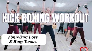 CARDIO DANCE FITNESS  KICK BOXING WORKOUT FOR WEIGHT LOSS amp BODY TONING [upl. by Notnelc]