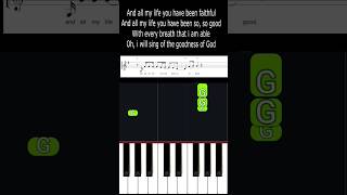 Goodness Of God 🎹 Part  2  Piano  BEGINNER  Shorts christian [upl. by Ogdan422]