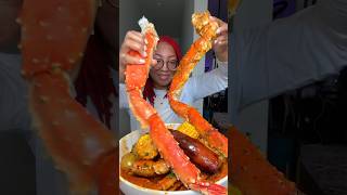 King Crab Seafood Boil kingcrabmukbang asmr [upl. by Ardnahs106]