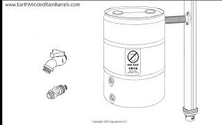 EarthMinded Rain Barrel DIY Kit animation [upl. by Haynes59]