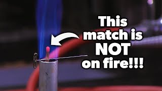 A Match Inside a Gas Flame Doesnt Ignite [upl. by Couchman731]