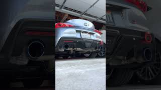 A90 Supra HKS Downpipe w HKS Super Turbo Muffler Sound Clip [upl. by Schapira]