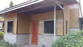 Low Cost Half Metal Cladding House Design Idea Cement amp Steel Materials Yolanda Type  Filipino [upl. by Htebazil]