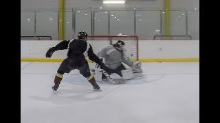 ONE HANDED HOCKEY SHOT  IC Hockey [upl. by Aliemaj]