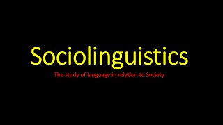 Introduction to Sociolinguistics Lesson 1 Definition and Scope of Sociolinguistics [upl. by Cornela]