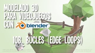 10b  Bucles Edge Loops  Modelado 3D para videojuegos con Blender [upl. by Batha]